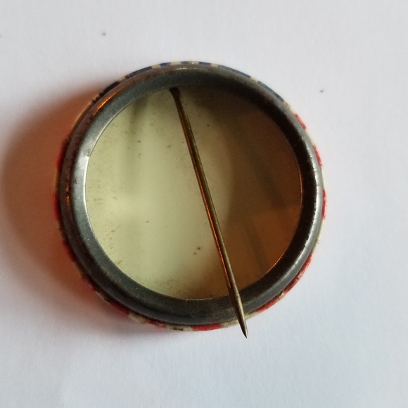 Relisted - Vintage American Flag button pin brooch patriotic badge usa - Picture 5 of 5